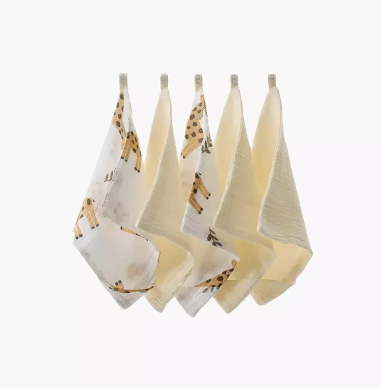 Momcozy 5-piece cotton washcloths
